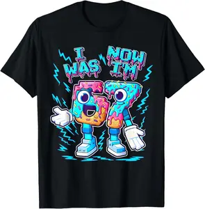 I was 6 Now I'm 7 Funny 67 Ice Cream Drip Six Seven Brainrot T-Shirt - Crewneck Men Women Youth Boys Girl T-shirt Cotton Fabric