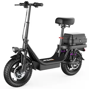 48V 500W Folding Electric Bike 48V15AH Long Range 3-Speed Gear 4-Spring Cushion Seat Front&Rear Disc Brakes Turn Signal Tail Light Bright Headlight Removable Battery 150KG Load Adult E-Bike