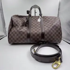 Pre-owned Louis Vuitton H6 brown Damier Keepall 45 travel bag/gym bag hz45559