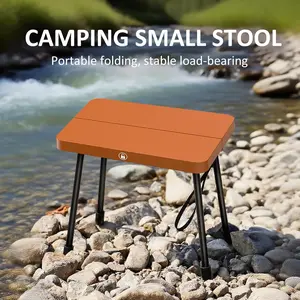 1PC Lightweight Foldable Camping Stool, Portable Compact Outdoor Mini Seat with Carry Belt, Stable Heavy-Duty Foldable Chair, Water-Resistant Sturdy for Hiking Fishing Picnic Beach Park Travel, Outdoor Essentials for Adults & Kids