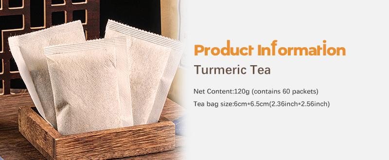 Turmeric Tea Herbal Anti-Inflammatory Tea, 100% natural, eco-friendly tea bags. Contains turmeric, ginger, and cinnamon. Biodegradable tea bags. Sugar-free, caffeine-free, gluten-free, vegan healthy beverage. good herbal remedy