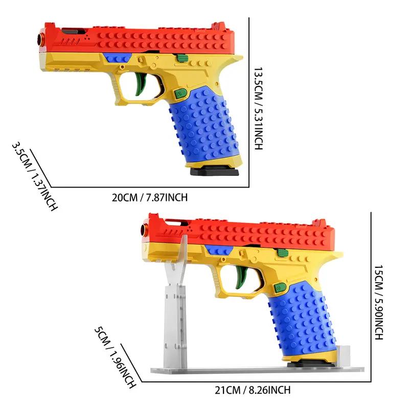 Assembleable Building Blocks G17 Soft Bullet Gun Recoil Firing ...