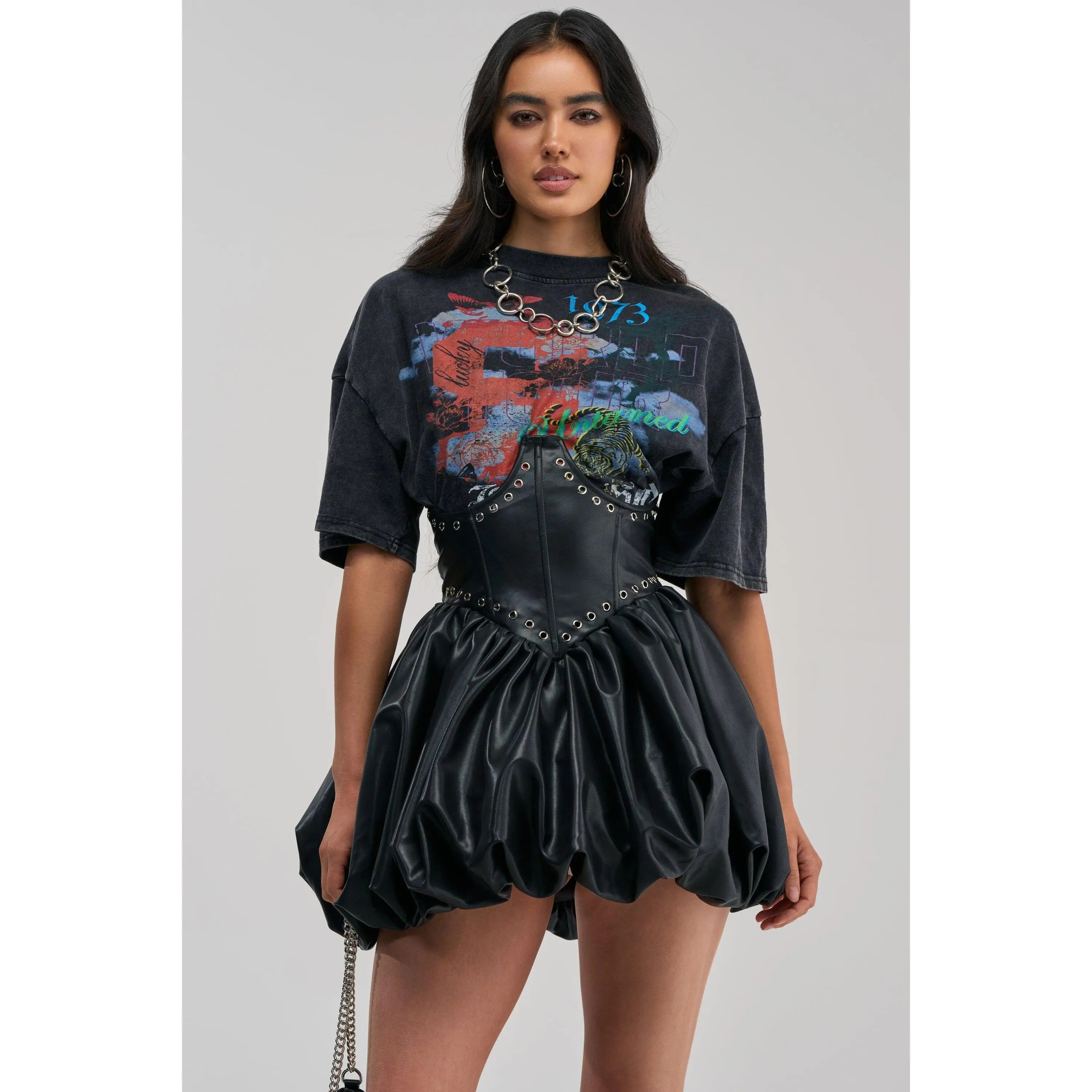 COOL GIRLS ONLY PU MINI DRESS