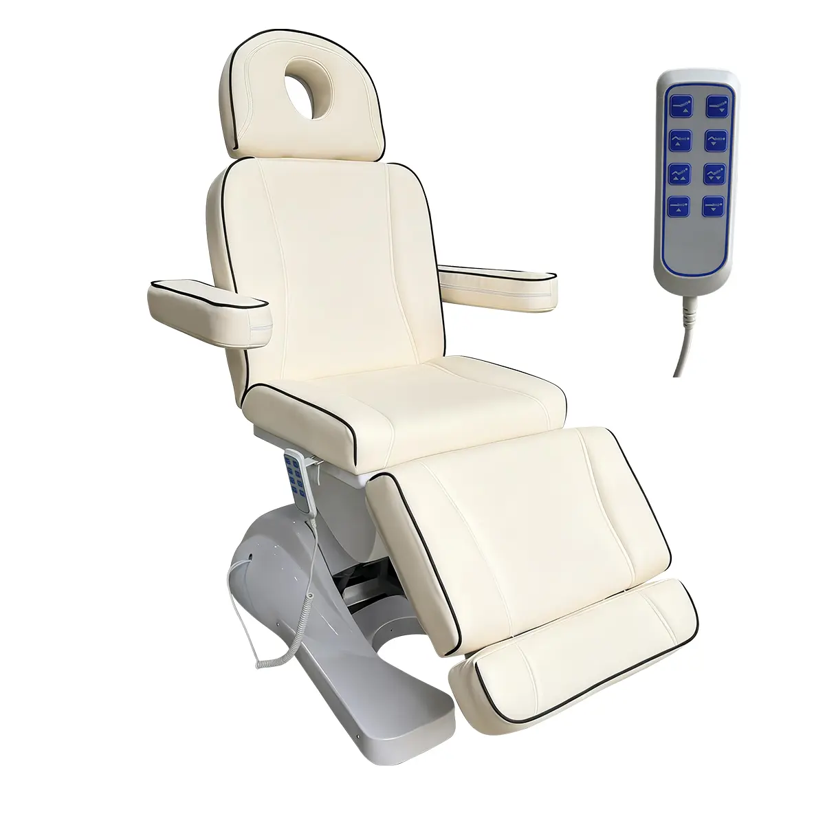 Fully Electric Facial Massage Bed with 3 Motors for Esthetician, Electric Tattoo Chair for Client, Facial Bed for Esthetician, Electric Adjustment