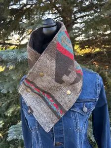 Western Wool Cowl Neck Warmer Cowboy Style Rustic Wildrag Bandana Scarf Ranch Accessory Fashion Rodeo Wear Country Winter Outdoor Gear