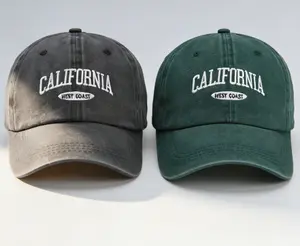 Unisex Polyester California Vintage Cap - Classic, Casual Essential, Lightweight, Breathable, Perfect for Daily Walks and Beach Days
