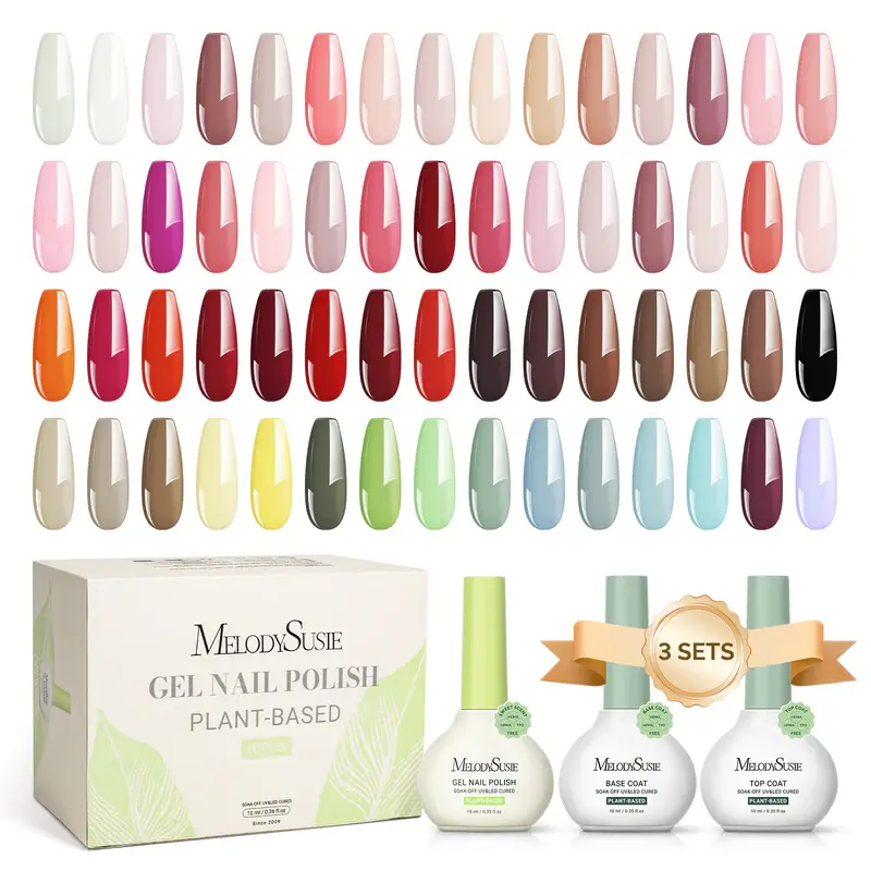 Sweet Scent HEMA-Free & HPMA-Free & TPO-Free Plant-Based Gel Nail Polish Full Set Sweet Scent HEMA-Free & HPMA-Free & TPO-Free Plant-Based Gel Nail Polish Full Set