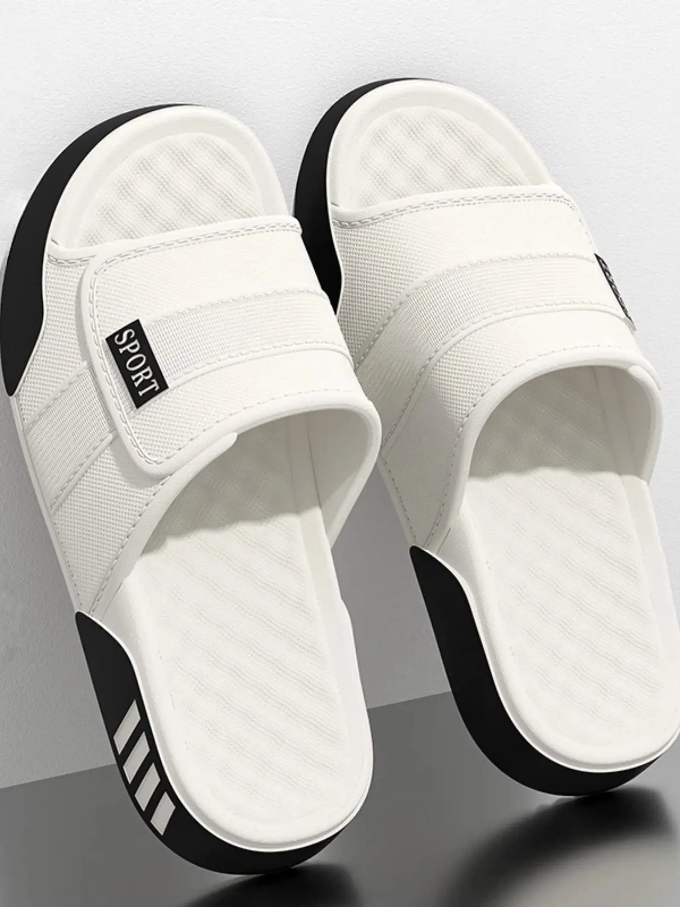 Men's Colorblock Sporty Sandals, Soft EVA Sole Breathable Slipper for Versatile Daily Wear, Breathable Sports Slides