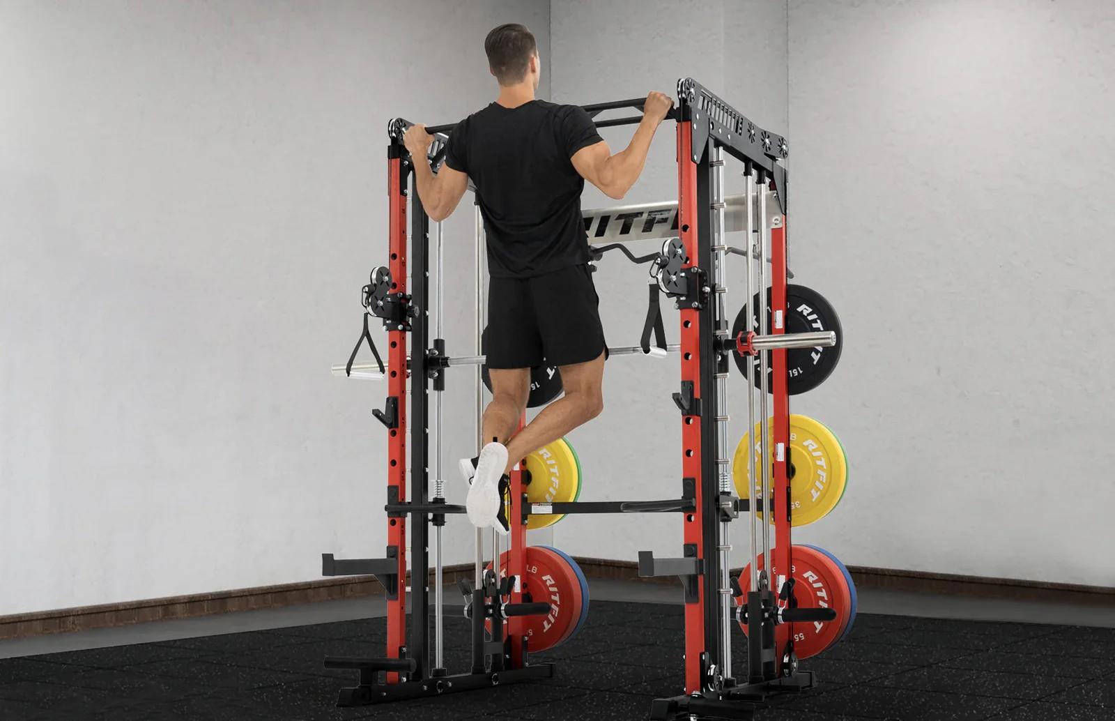 RITFIT M1 2.0 Pro Multi-functional Smith Machine with Powerful Storage System & Smooth Cable Crossover System for Home Gym Workouts RITFIT M1 2.0 Pro Multi-functional Smith Machine with Powerful Storage System & Smooth Cable Crossover System for Home Gym Workouts