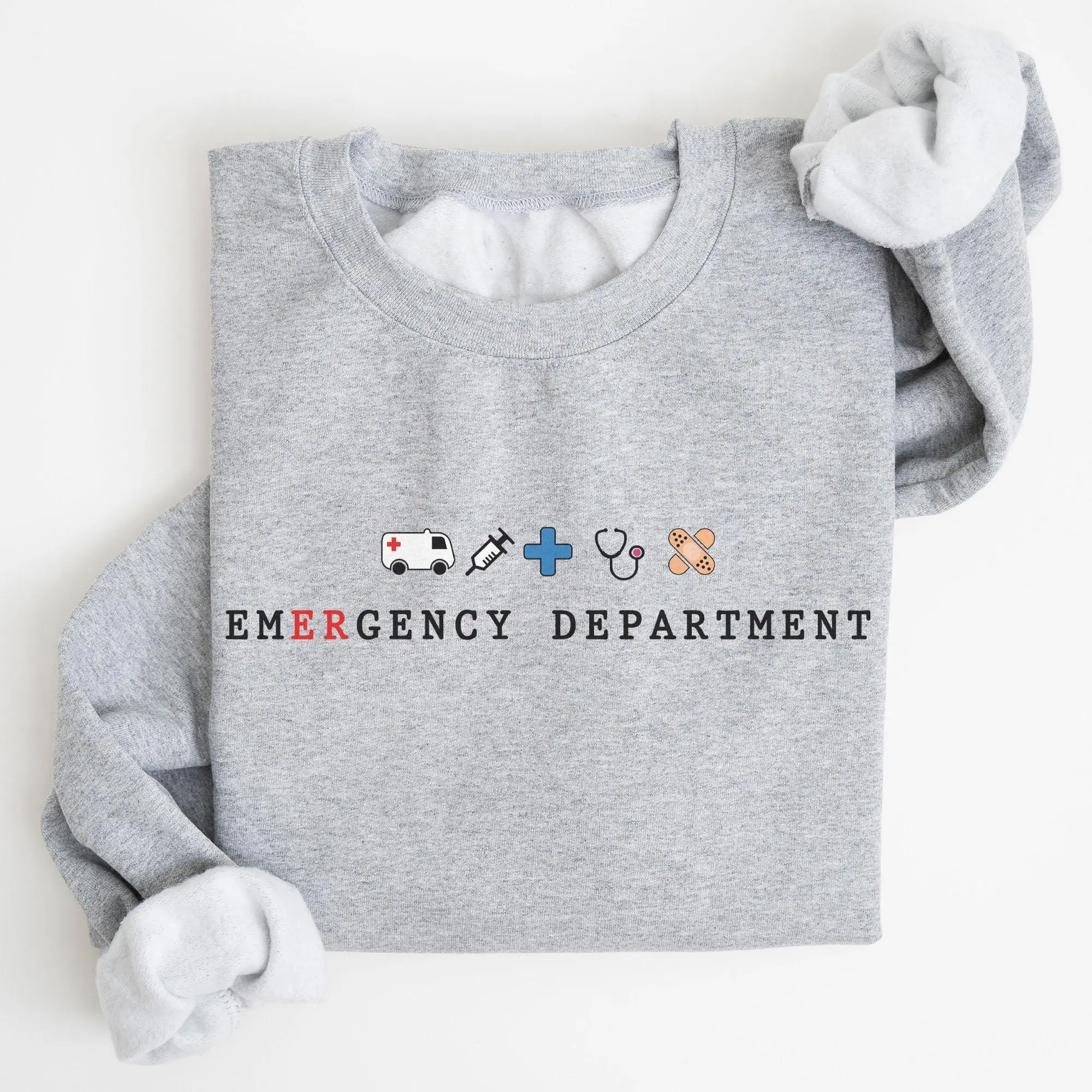 Emergency Department Sweatshirt, ER Nurse, Emergency Room Tech Shirt, ED Emergency Nurse Gift, Emergency Medicine Sweater