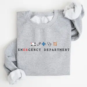 Emergency Department Sweatshirt, ER Nurse, Emergency Room Tech Shirt, ED Emergency Nurse Gift, Emergency Medicine Sweater