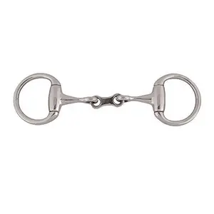 Stainless steel Pony French Link Snaffle Bit w/ 4 1/4" Double Jointed Mouth