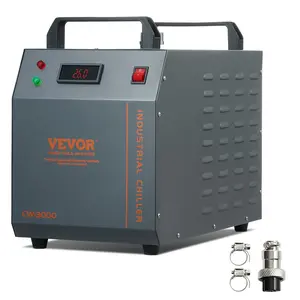 VEVOR Industrial Water Chiller,  , CW-3000, 80W Air-Cooled Industrial Water Cooler Cooling System with 12 L Water Tank Capacity 12 L/min Maximum Flow Rate, for Laser Engraving Machine Cooling Machine