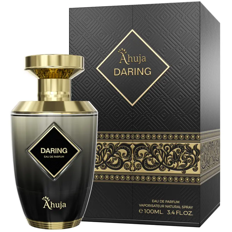 AHUJA Daring Eau de Parfum 3.4 fl oz-Long Lasting Perfume for Men Original Bold Awakening Pepper & Citrus- Geranium & Patchouli