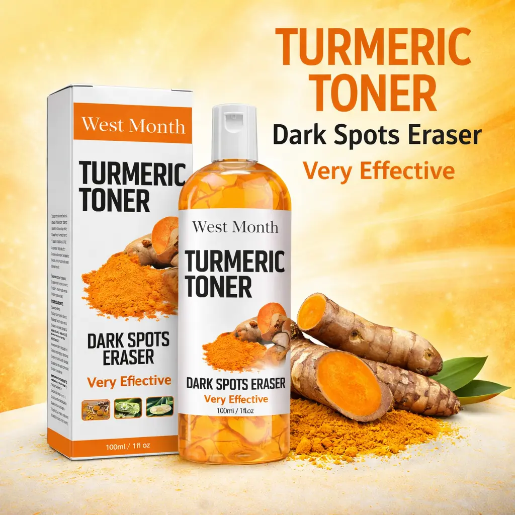 Turmeric Toner for Dark Spot Removal: Deeply Hydrating, Firming, Moisturizing, and Nourishing Facial Skin