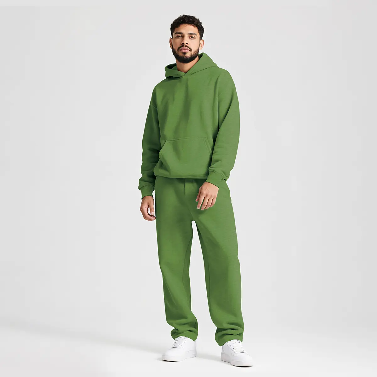 GINGTTO Matching Hoodie Set for Men Winter, 2 Piece Tracksuit, Oversized Hoodie & Sweatpants, Unisex Casual Outfits, Solid Streetwear, Warm Sweatsuit Casual Tracksuits Plain Tracksuit Set