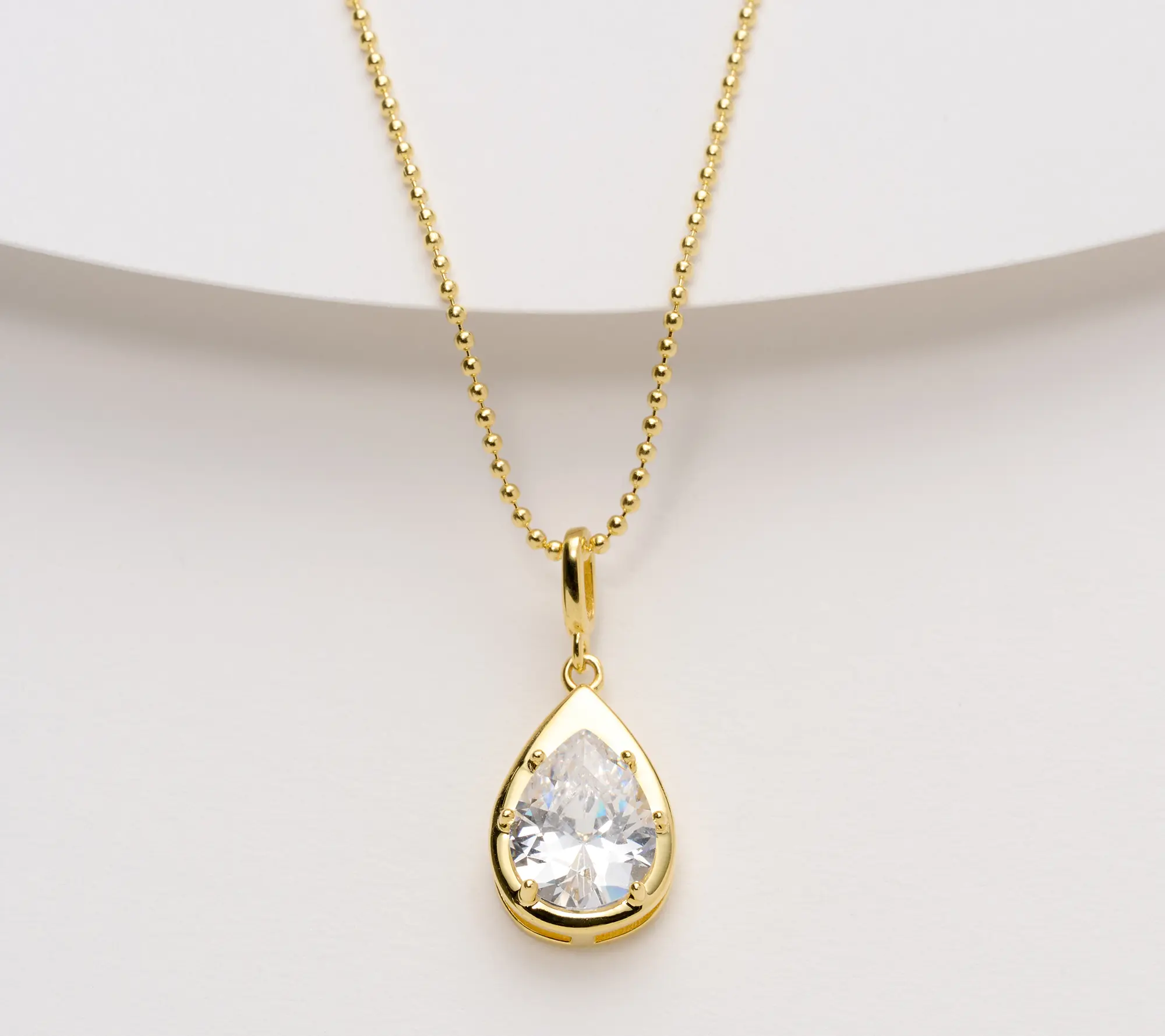 Diamonique Classics Pear Shaped Pendant