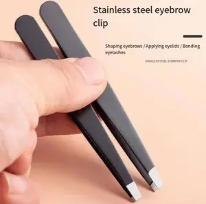 Unisex stainless steel eyebrow tweezers, small tweezers, men's beard tweezers, and women's eyebrow grooming tool