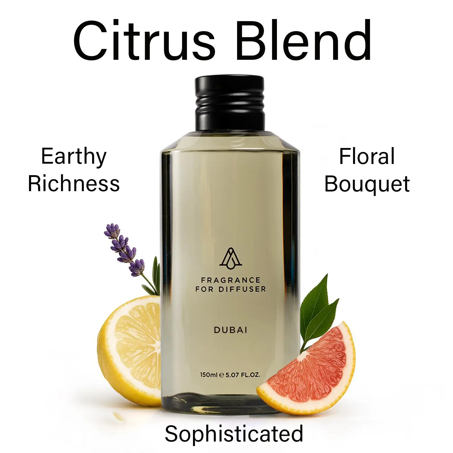 AromaPlan Dubai - AP027 Aromatic Scented Oil Diffusers - Citrus-Floral Blend Premium Home Freshener, Long-Lasting Home Care Supply