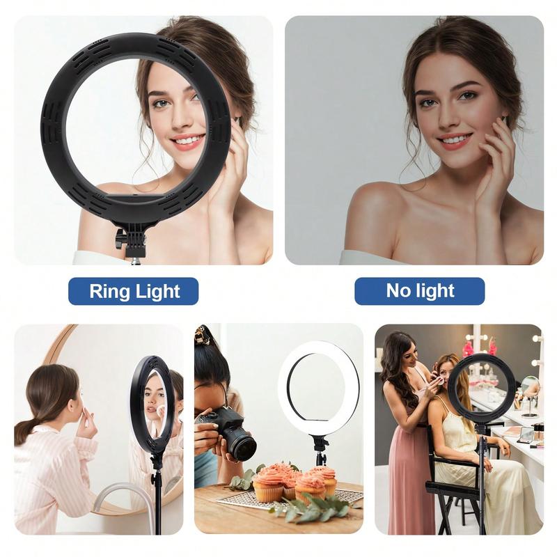 12"Ring Light with 63" Stand & 2 Phone Holders, 360° Adjustable Video Light for YouTube TikTok, Makeup,Photography, Ring Lights Compatiblewith All Cameras/Phones Selfie New Years valentine's Content Creator Pack , Super Bowl 12"Ring Light with 63" Stand & 2 Phone Holders, 360° Adjustable Video Light for YouTube TikTok, Makeup,Photography, Ring Lights Compatiblewith All Cameras/Phones Selfie New Years valentine's Content Creator Pack , Super Bowl