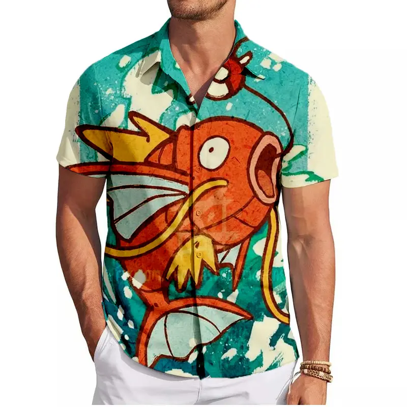 magikarp dress shirt Magikarp & Friends Pokmon Tropical Button-Up Shirt