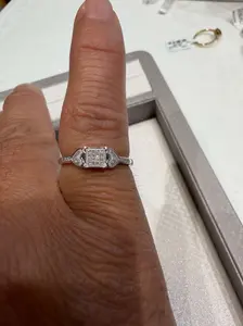 Sterling Silver Diamond Accent Ring – Size 7