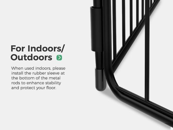 FXW MiniPaws Unleashed Dog Playpen, Indoor Exercise Pen with Expandable & Portable Design, 20"/24"/32" Height, 6/8/16 Panels, for Puppies and Small & Medium Dogs, Black