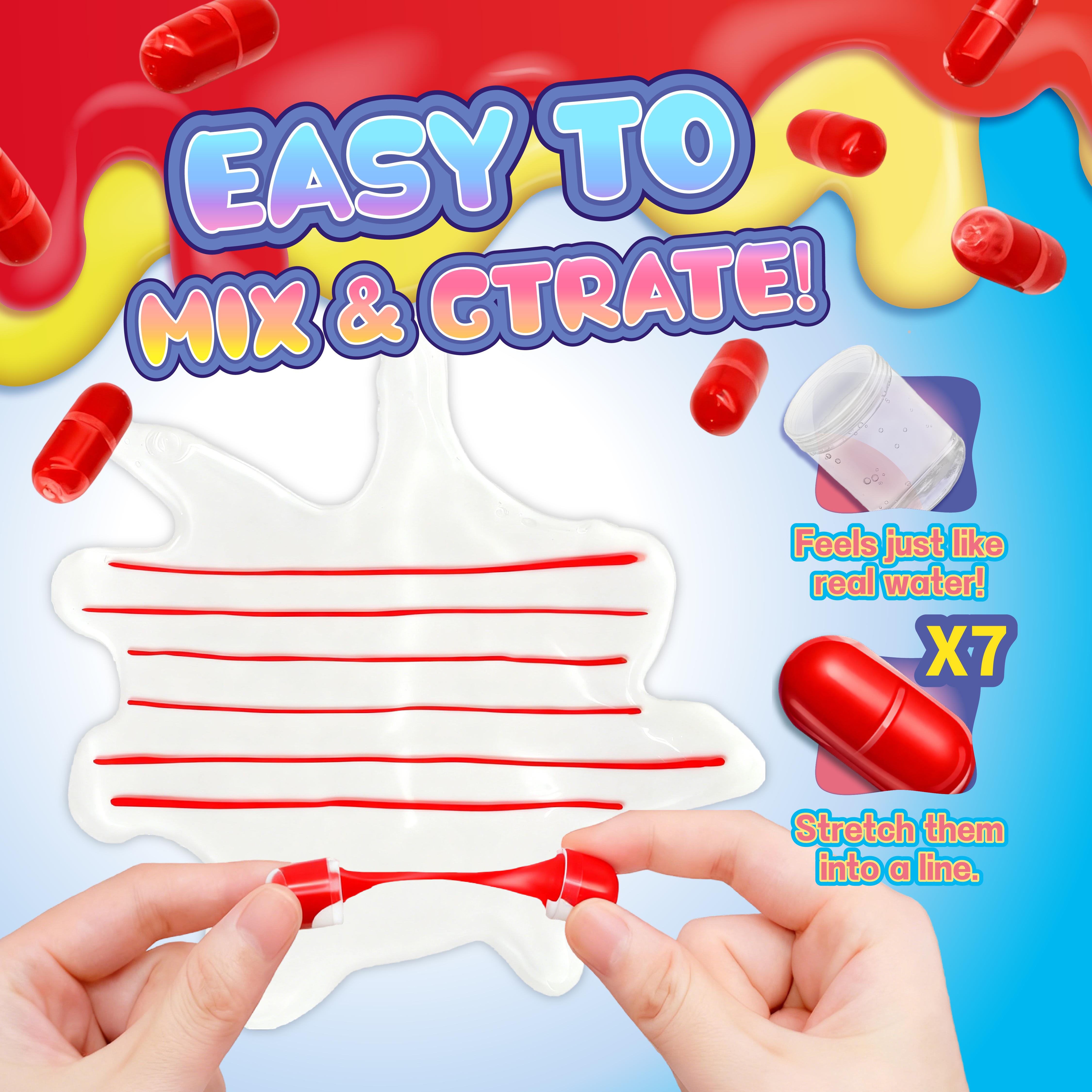 DLMdilemu Putty Slime Capsule Set, ASMR Stress Relief Squishies Toys, Non-Toxic DIY Sparkly Moldable Kit with Versatile Play Options, Easy-Clean Sensory Pod Cuddle Box, Taba Squishy Mochi