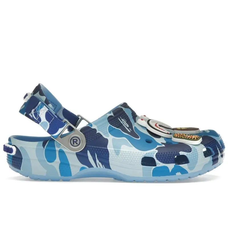 Crocs Men's Classic Clog A Bathing Ape ABC Camo Blue, from StockX