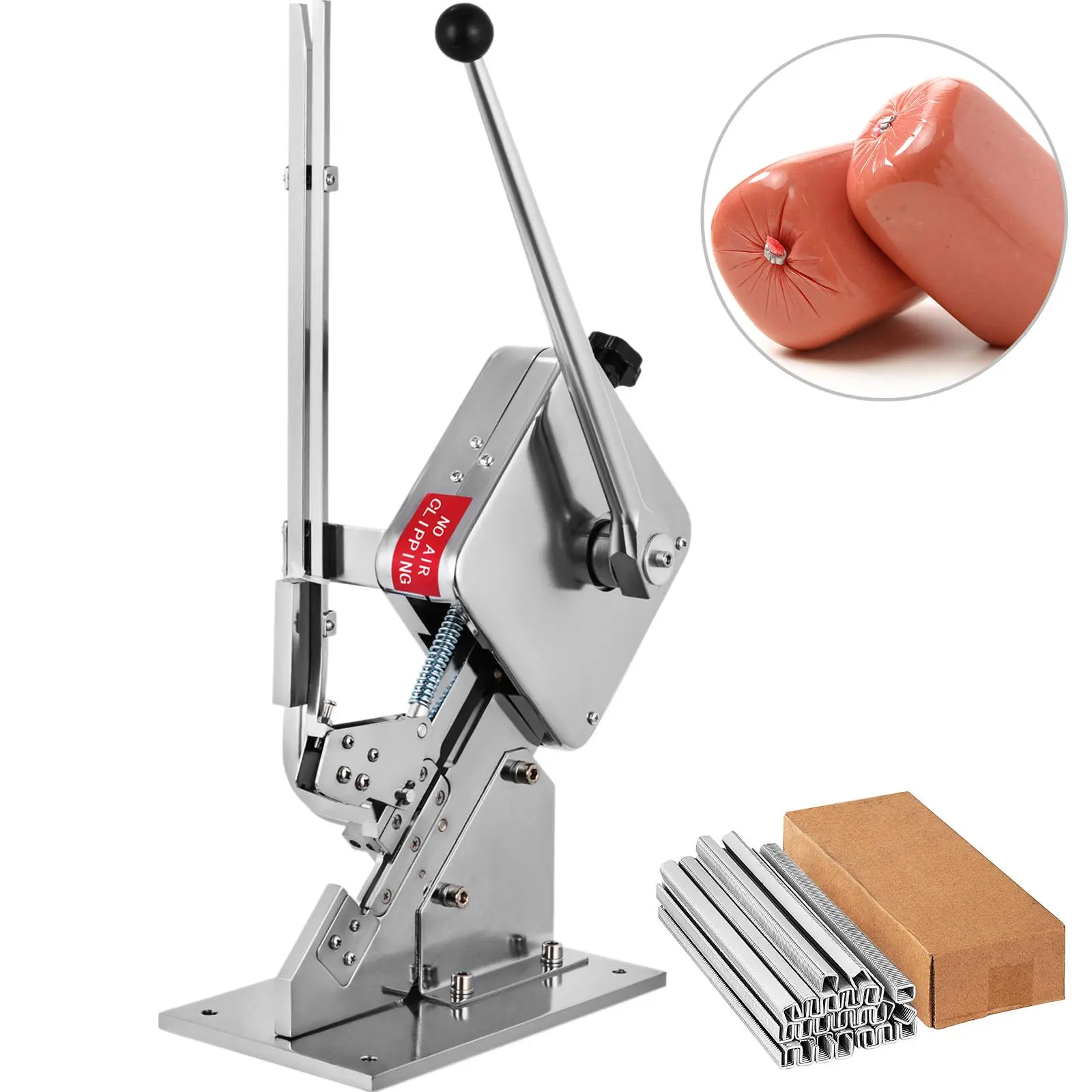 【FathersDayGift】High quality Manual U-shape Sausage Clipper Clipping Machine with 2 Boxes of Clips(5000pcs) Kitchen Meat