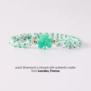 HOLY WATER PORCELAIN LUCKY SHAMROCK BRACELET