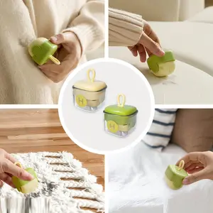 Mini Lint Roller,Washable Sticky Roller Reusable Lint Remover Portable Pet Hair Remover for Clothes,Travel Household (Green+Green)