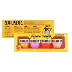 Solo En Ibiza Miami Mami -The Butter Up Collection 4-Piece Body Cream Gift Set with Mamacita Bonbon Coqueta Tentación Scents for Intense Hydration