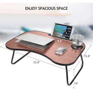 Portable Brown Laptop Bed Stand