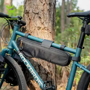 Qunature Water-repellent Bikepacking Frame Bag 3.5L/4.2L/5L with Weatherproof Zippers External Mesh Pocket for Durable Long Rides