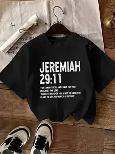 Plus Size Women'S Short-Sleeve T-Shirt with Letter Print And Round Neck in Fabric.