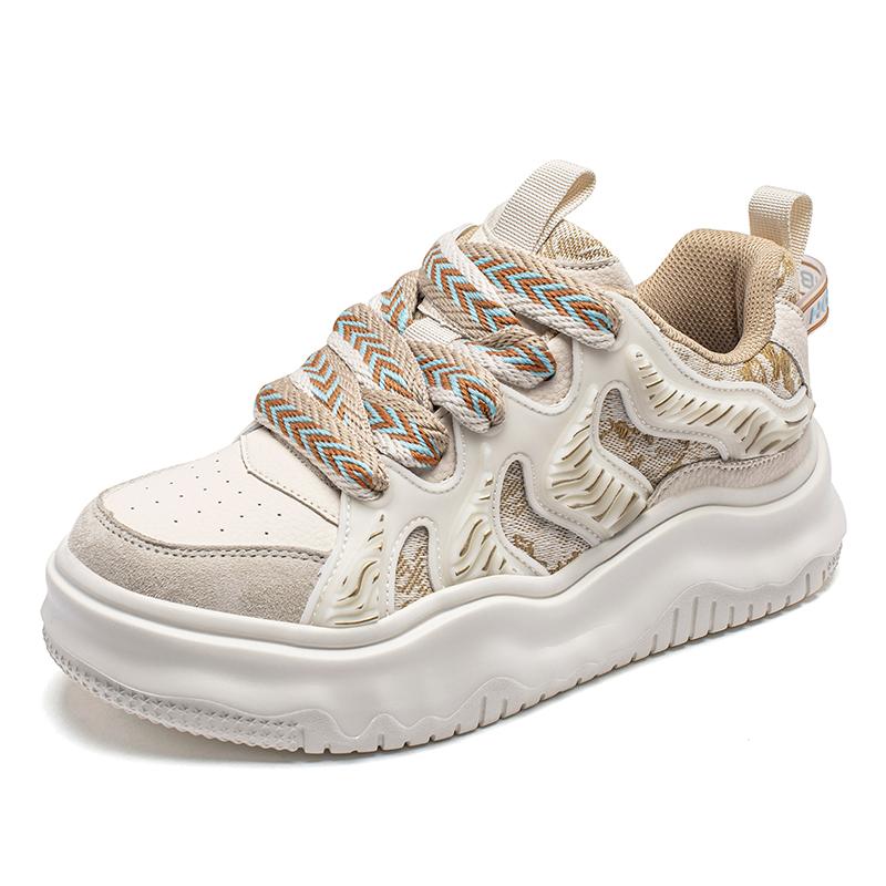 HOBIBEAR Spring/Autumn Unisex Shoes Youth Sneakers Casual Shoes Men's Breathable Dad Shoes Rubber Sole Sports Shoes