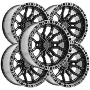 (Set of 5) Arena A120 Terra 20x9 6x5.5" +0mm Black/Tint Wheels Rims 20" Inch