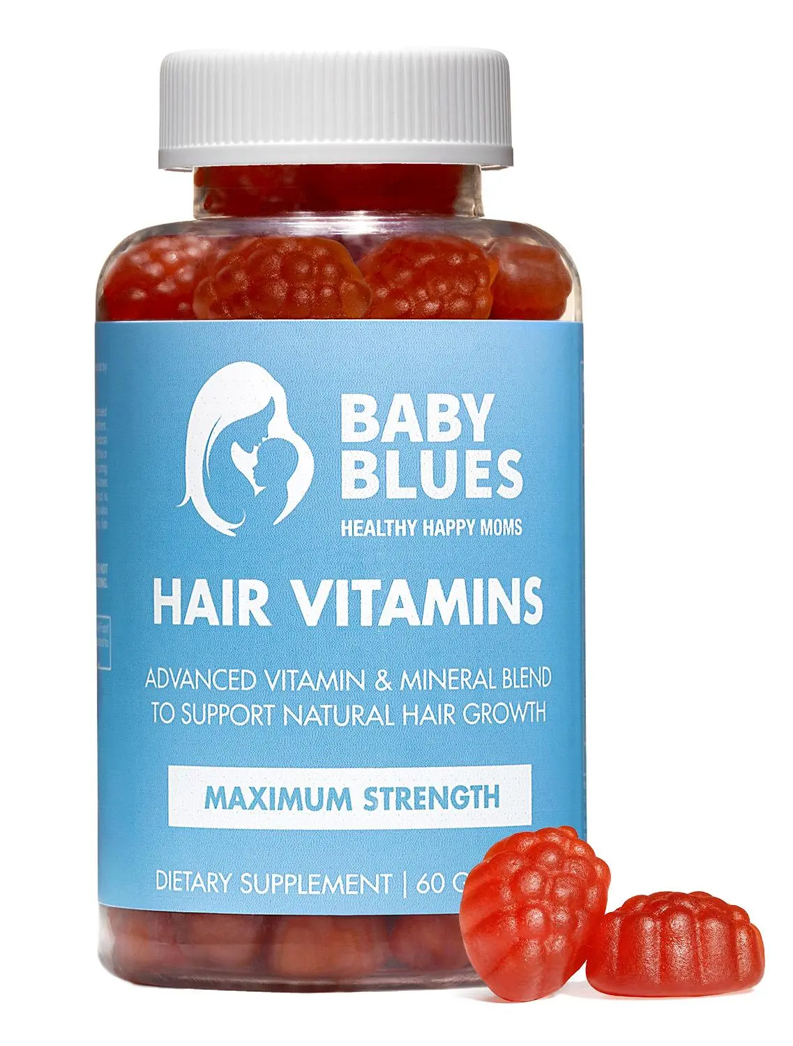 Postpartum Hair Growth Gummies for Women - Biotin Collagen Hair Vitamins for New Moms, Hair Loss & Thinning Support, Folate Zinc B12, 60 Passion Fruit Gummies