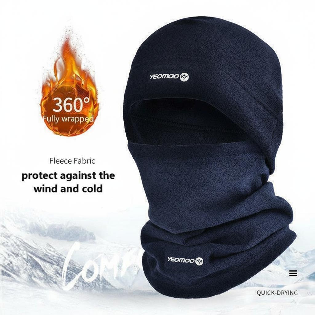 Yeomoo Windproof Beanie with Scarf Warm Two Pieces Face Mask Polar Fleece Balaclava Hood Face Mask Ski Mask For Cycling Skiing Fishing Farms And Outdoor Training Stay Warm And Protected Party Hat