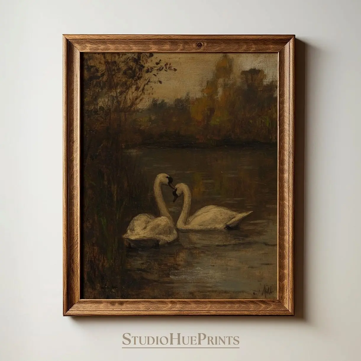 Vintage Swan Printable Wall Art | Swan Art Print | Antique Swan  | Moody Swan Art | Modern Farmhouse Decor A