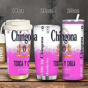 1pc 18oz/20oz Vibrant Magenta Label, Festive Design, Refreshing Flavors Tumbler with Lid and straw, Winter Insulated Travel Mug, Gift for Women Men, Ideal for Valentine's Day, Birthday Gift, Coffee Cup for Office