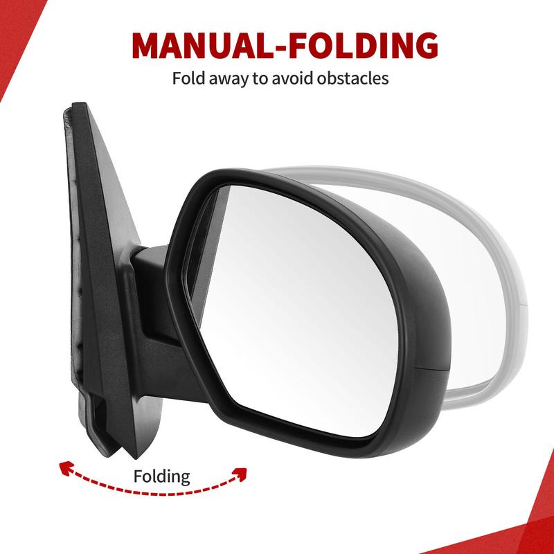【Springtok】YITAMOTOR Right/Left Passenger Side Mirror Compatible with 2007-2013 Silverado Sierra 1500, 2500, 3500, Avalanche Suburban Tahoe Yukon Car Accessories Automotive Replacement Auto Parts Pet-Friendly
