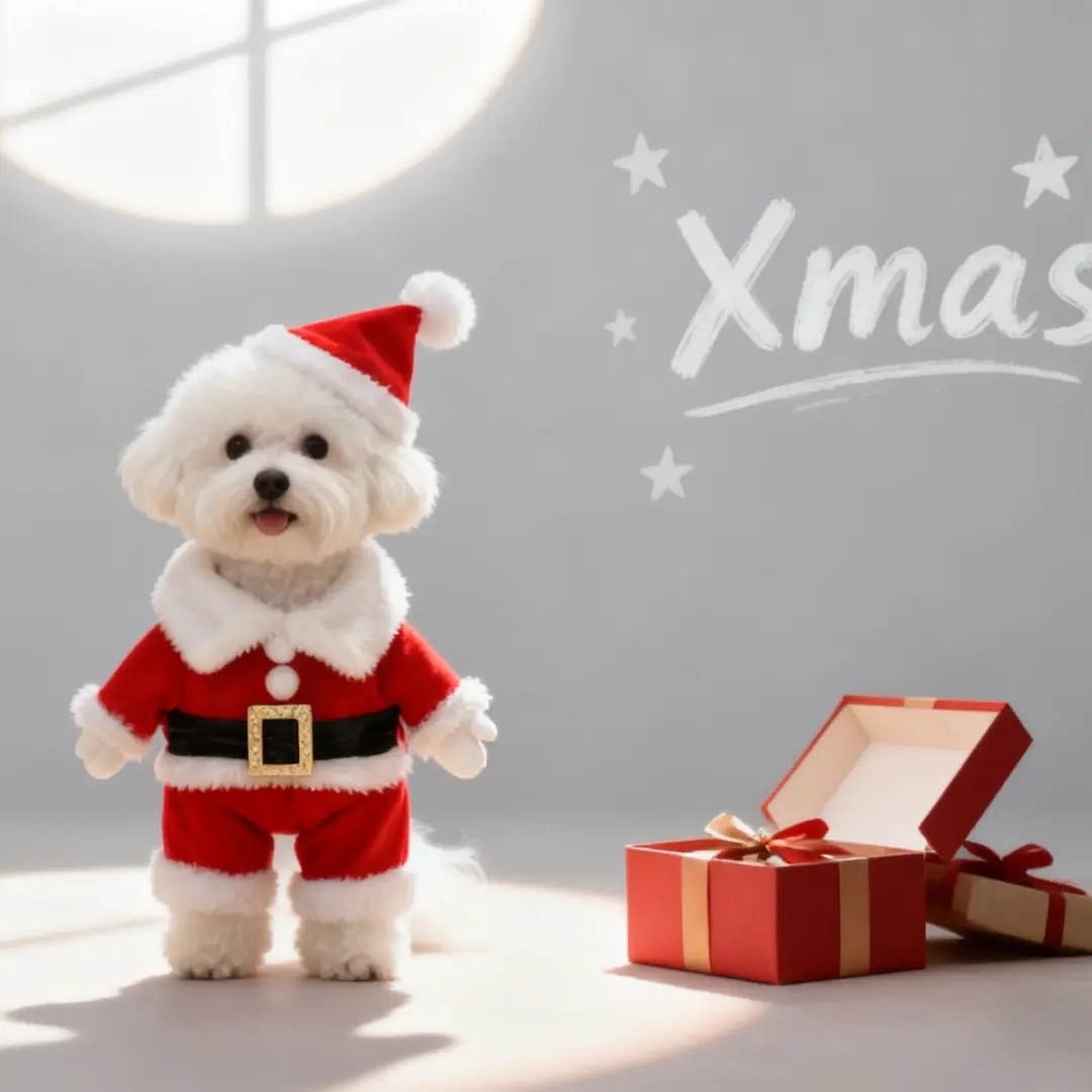 3D Christmas Santa Claus Pet Costume for Dogs & Cats Instant Magic for Photos & Festive Fun
