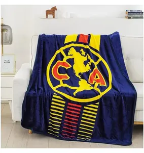 Club DE Futbol America Silk Touch One Ply Supersoft Fleece Throw Blanket Lightweight Warm for Sofa Bed Travel Home Decor Perfect Gift for Fans