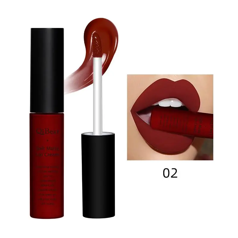 Qibest Matte Lip Balm, Long-Lasting Non-Sticky Color, Suitable for Daily Use, High Pigmentation, Matte Finish, No Alcohol, Single Item