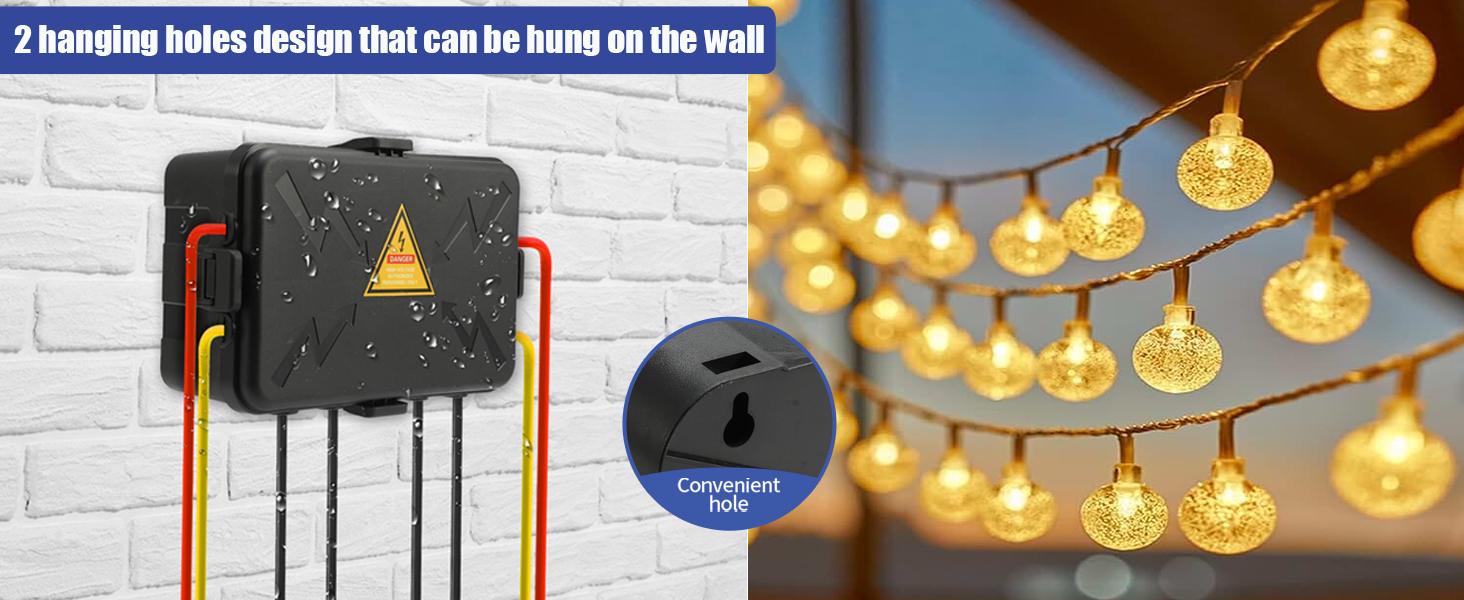 Outdoor Electrical Box, Weatherproof Extension Cord Covers for Indoor & Outdoor, IP54 Waterproof Protect Outlet, Plug, Socket, Timer, Power Strip Outdoor Electrical Box, Weatherproof Extension Cord Covers for Indoor & Outdoor, IP54 Waterproof Protect Outlet, Plug, Socket, Timer, Power Strip