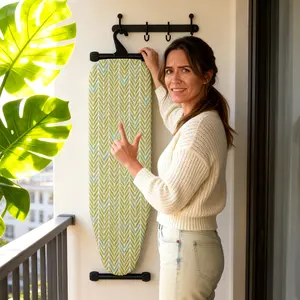 Veiox Ironing Board, Laundry,Room use,Home Essentials,Extra Thick Padded Cover,Stable Structure, Height Adjustable, Foldable,house decor, resistant ,heat