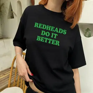 Redheads Do It Better Y2K St Patrick S Day Graphic Tee for Women