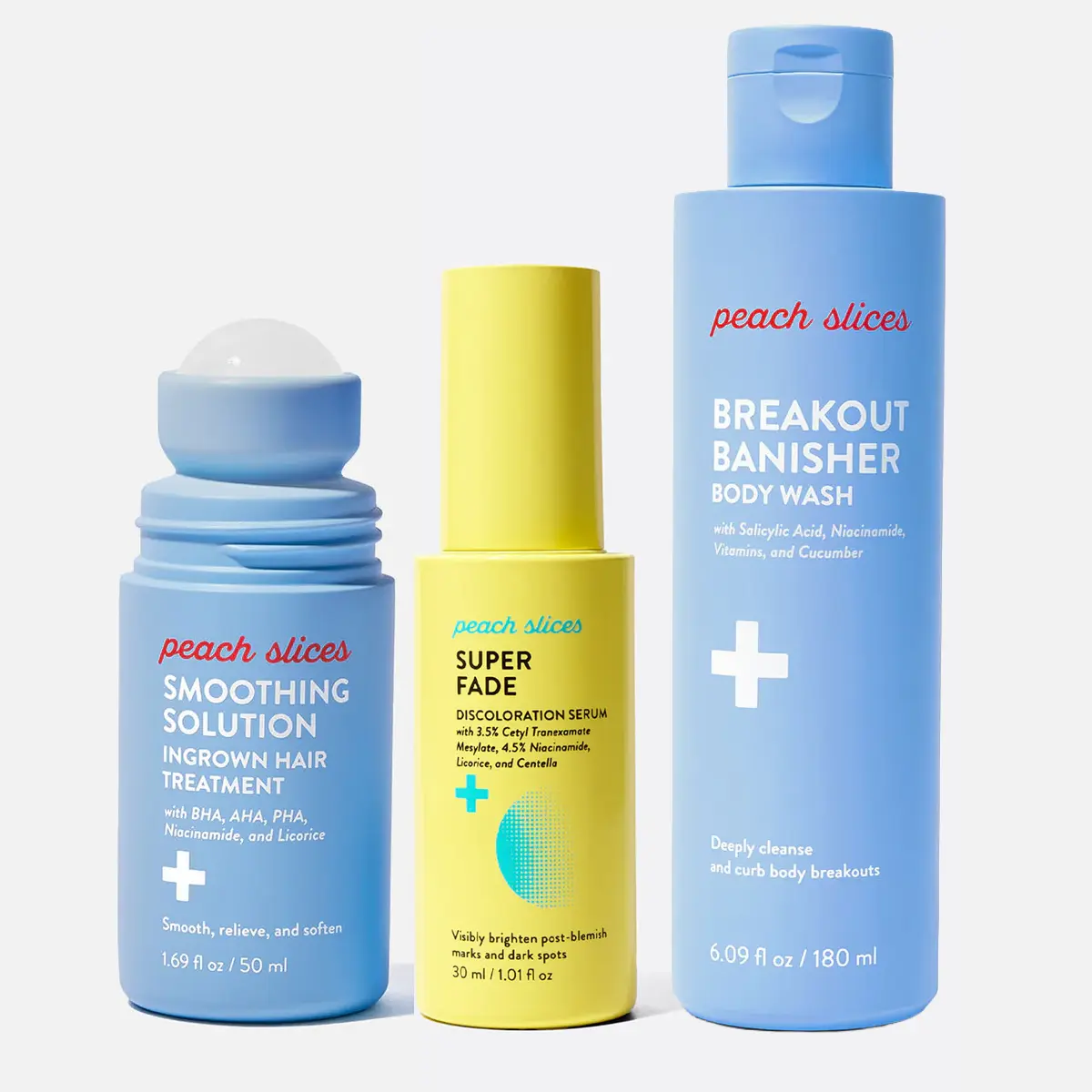 Peach Slices Trifecta: Ingrown Hair's, Dark Spots & Body Breakouts Bundle